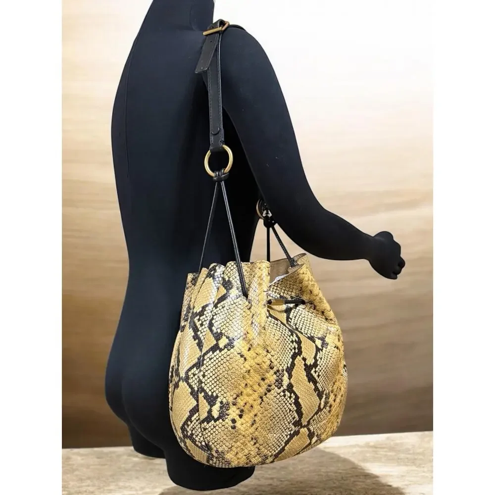 Tory Burch Mercer 151 Exotic Snakeskin Hobo Bag - Picture 7 of 11